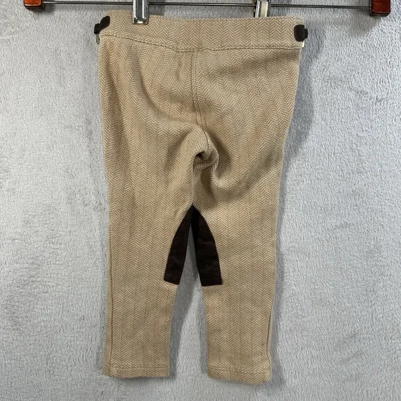 Janie and Jack Girls Tan Riding Pants Toddler Size 2T Knit Equestrian - Picture 5 of 8